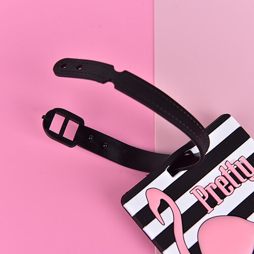 1pc moda bonito flamingo bagagem tags mala de viagem estilo dos desenhos animados silicone portátil etiqueta mala id endereço nome titular