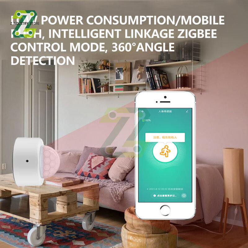 Zigbee 3.0 Tuya Mini Smart Human Body Sensor Motion Movement PIR Transducer Infrared Detector Smart Life Smart Home Security