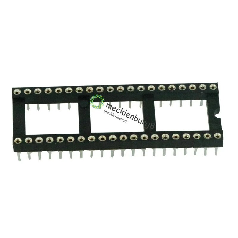 1 buah DIP-40 lubang bulat 40 pin 2.54MM DIP 40PIN DIP40 IC soket Adaptor jenis Solder konektor IC