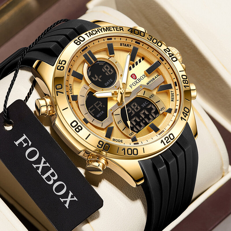 LIGE jam tangan olahraga pria, jam tangan Fashion bisnis silikon tahan air kuarsa Digital tampilan LED hadiah Montre Homme