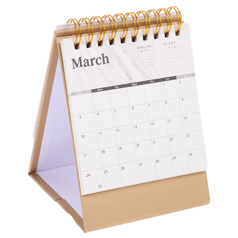 Flip Standing Pocket Calendar, Mensal Desktop Calendar, Planejador de programação diária, Home Office Decorações, 2024