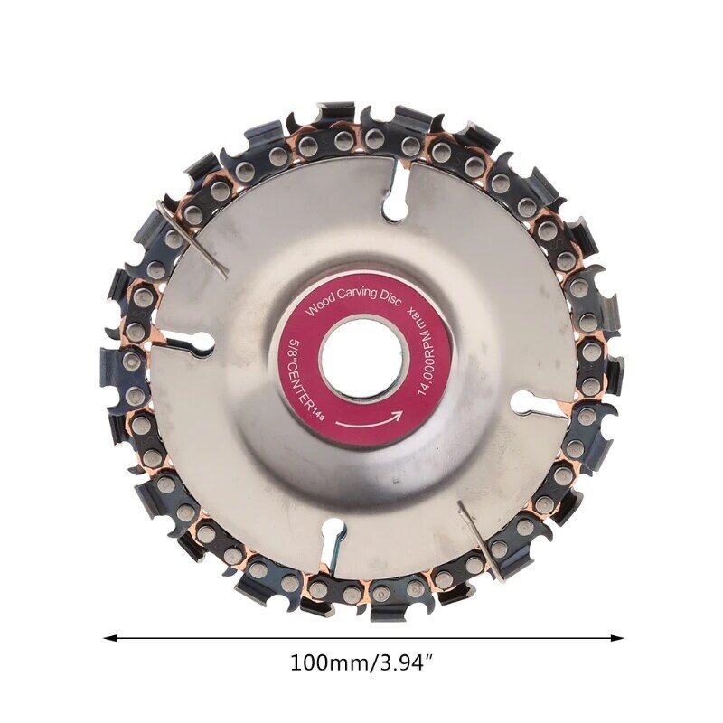1PC Multifunctional Cutting   Steel Grinder Chain Disc Woodworking Circular Chain   for Carpentry