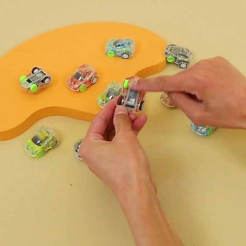 Juguetes de dibujos animados para niños, Mini coche de juguete de plástico para niños, 10 piezas