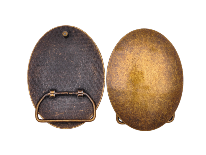 Forte ottone antico metallo ovale Western Leathercraft Jeans fibbia della cintura di ricambio Fit 40mm