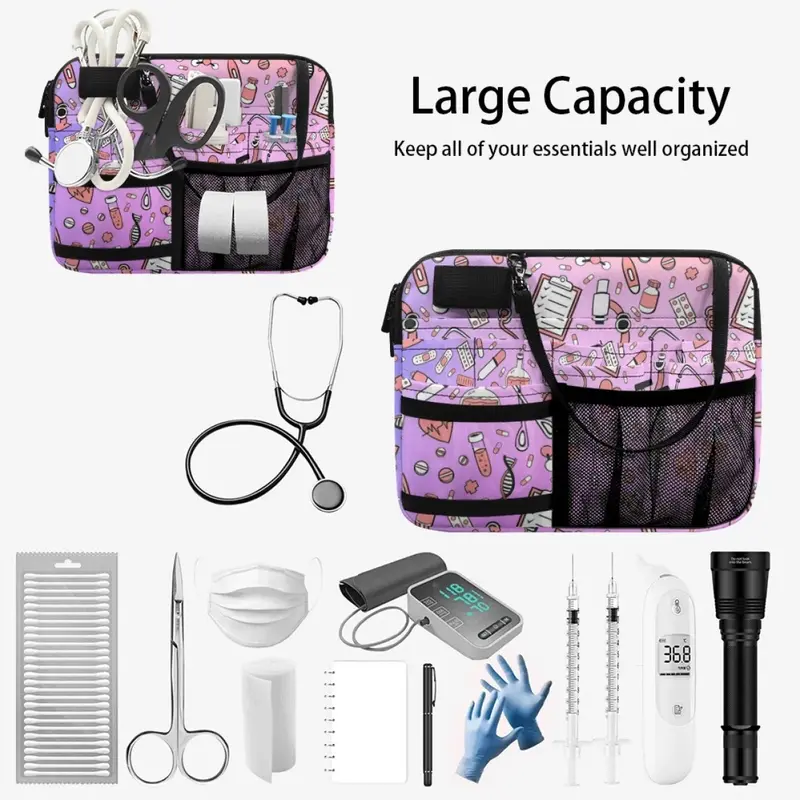 Multi compartimento utilitário Hip Bag para mulheres, organizador de enfermagem, sacos de cinto, Fanny Pack, caso feminino, estetoscópios, bandagem, 2023