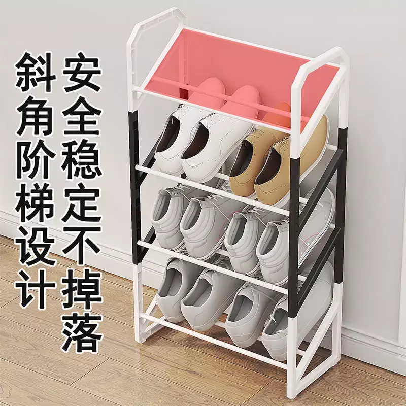Simples Dustproof Shoe Cabinet, prateleira de sapato sólido, dispositivo de armazenamento de vários andares, dormitório dormitório dormitório
