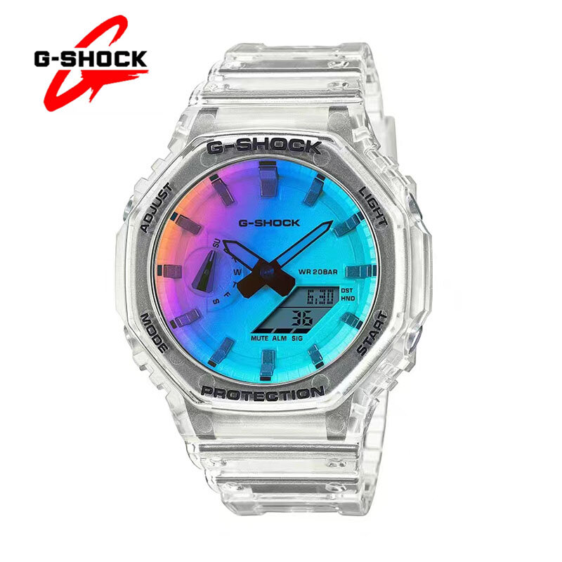 G-SHOCK Men's Watches GA2100 Fashion Reloj Quartz Watches for Men Multi-Function Outdoor Sports Shockproof LED Dial Dual Display