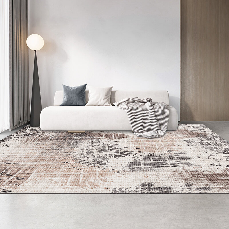 현대적 북유럽 스타일 고급 소파 거실 카펫, 넓은 공간 장식 러그, 와비 사비 이탈리아 홈 럭셔리 매트, 사용자 정의