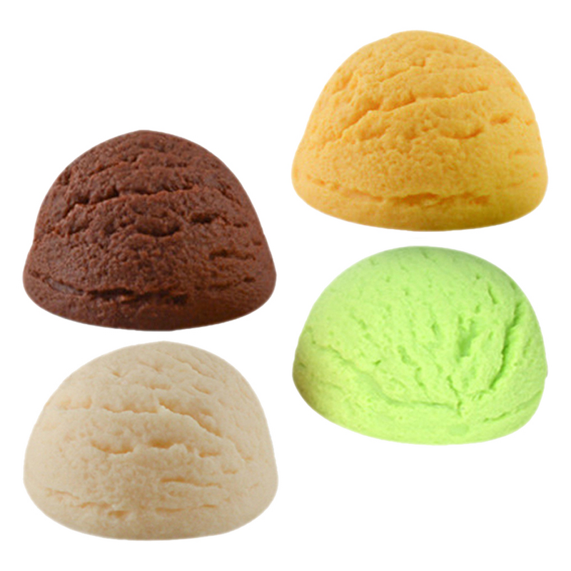 Bolas de helado de simulación de 4 piezas, accesorio para fotografía, modelo de helado falso
