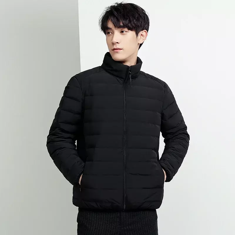 Piumino caldo solido da uomo invernale giacca antivento e Versatile da esterno giacca classica a righe da uomo Casual a quattro colori