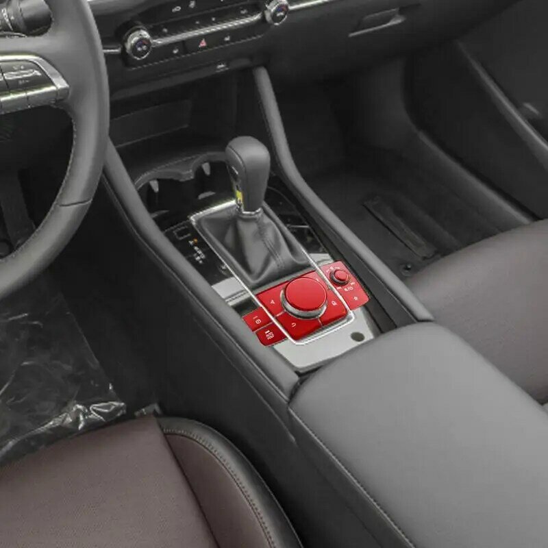 Rote niedliche Aluminiumlegierungs-Motorschalter-Knopfrahmen-Aufkleber abdeckung/umgebende Ring verkleidung 10 teile/los für 3 CX-30