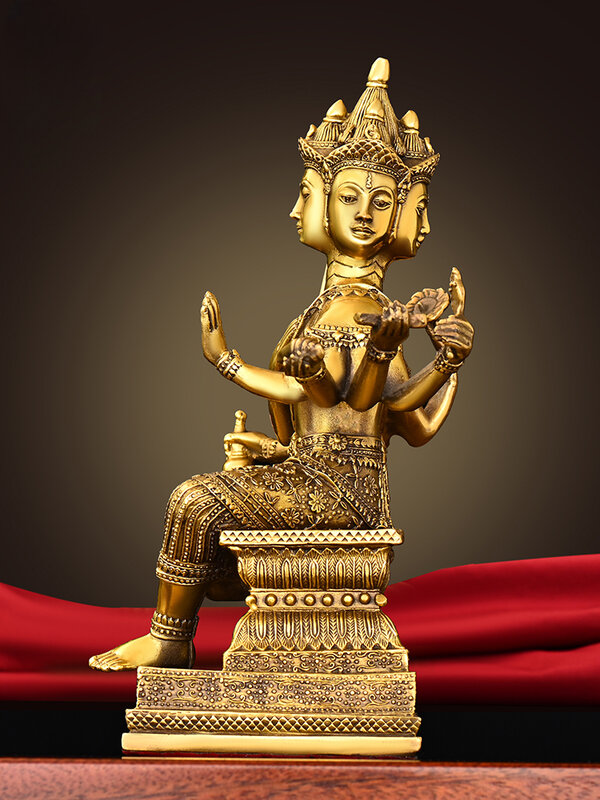 Decoración de cobre puro Brahma Phra Phrom