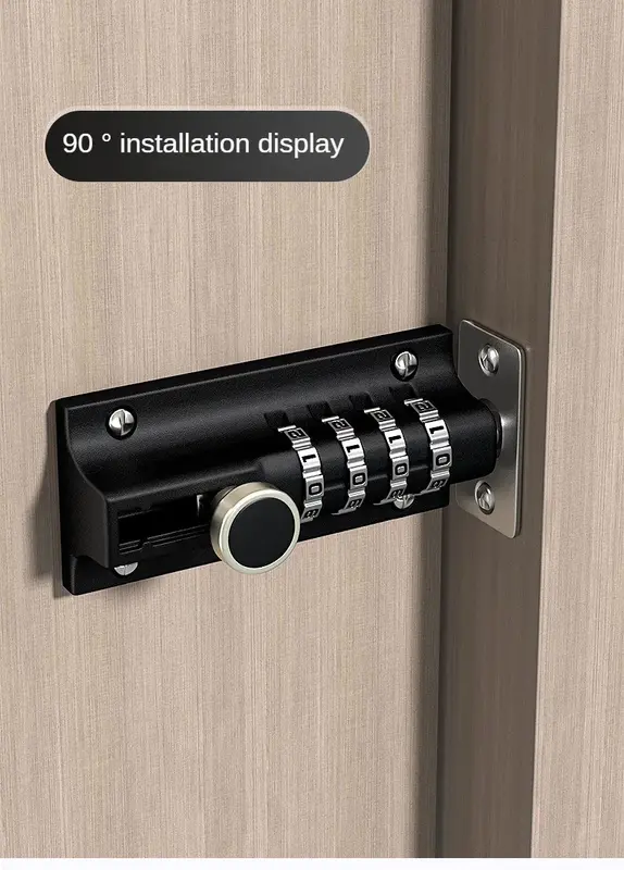Cerradura de código de puerta de madera, cerrojo de aleación de Zinc, pestillo de seguridad, combinación de candado digital, hardware