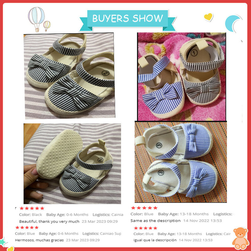 2022 bambini scarpe estive neonato neonata ragazzo morbido culla scarpe neonati antiscivolo Sneaker a righe arco Prewalker 0-18M