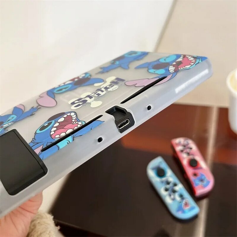 Disney Stitch Soft TPU Skin Protective Case for Nintendo Switch NS Joy-Con Controller Protection Back Housing Shell Cover