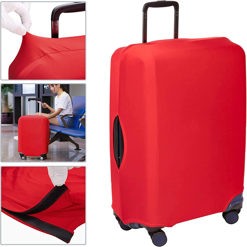 Funda protectora de equipaje para maleta, accesorios de viaje de serie de dibujos animados, cubierta elástica antipolvo para maleta de 18 ''-28''