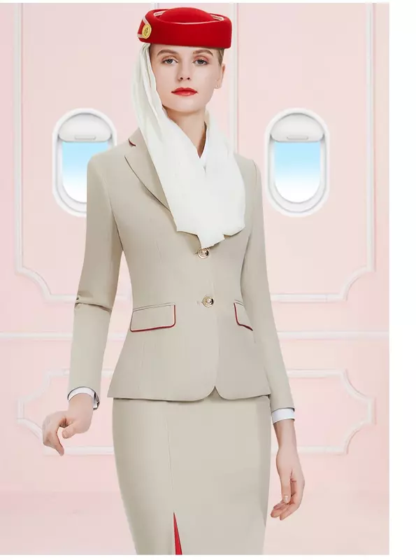 Uniforme d'hôtesse de l'air de bonne qualité, autre uniforme de compagnie aérienne HotDD plus sûre