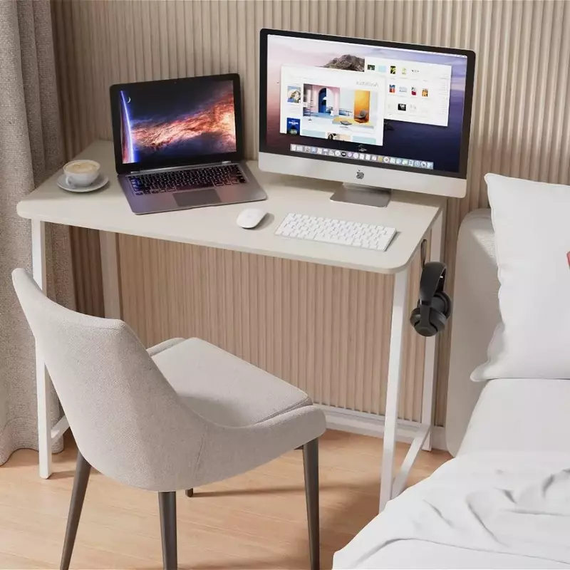 Kajakowe składane biurko, małe składaną tacką 31.5 "do małych przestrzeni, oszczędność miejsca stolik pod komputer pisanie stacji roboczej do domowego biura