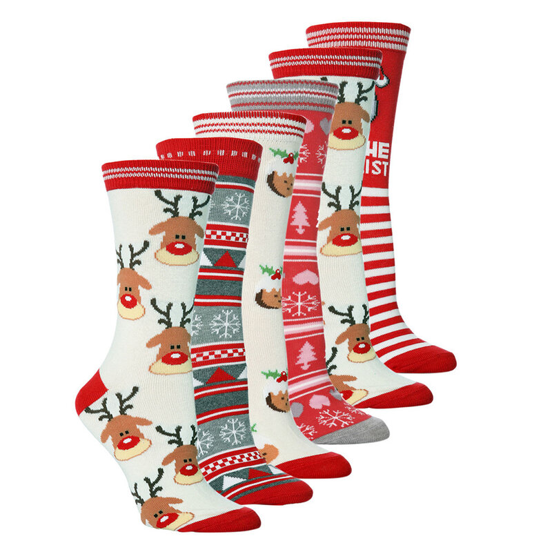 2023 calzini natalizi New Elk calze da uomo e da donna calze di cotone personalizzate calze a metà polpaccio calze di Halloween