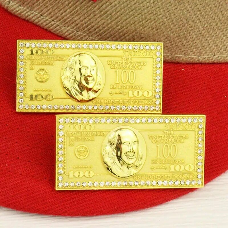 Pin de sombrero con signo de dólar, broche de insignia de Metal con signo de dólar, herramienta de decoración temática de dólar para sombreros, chaquetas, solapas, camisas y