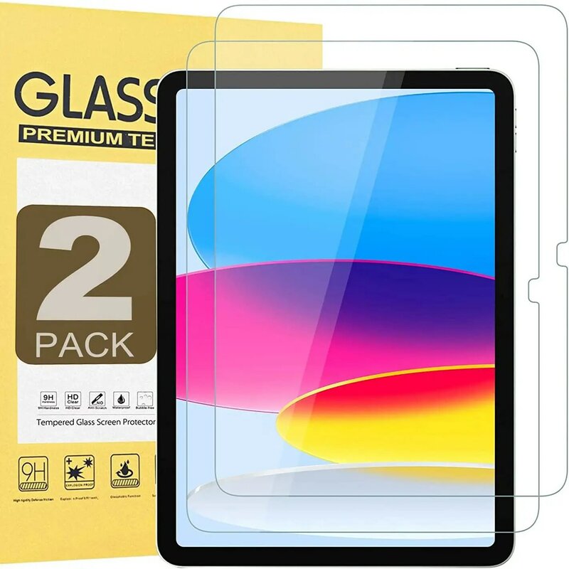 2 pezzi proteggi schermo in vetro temperato per iPad 10 10.9 ''2022 10a generazione A2757 A2777 A2696 pellicola per Tablet a copertura totale