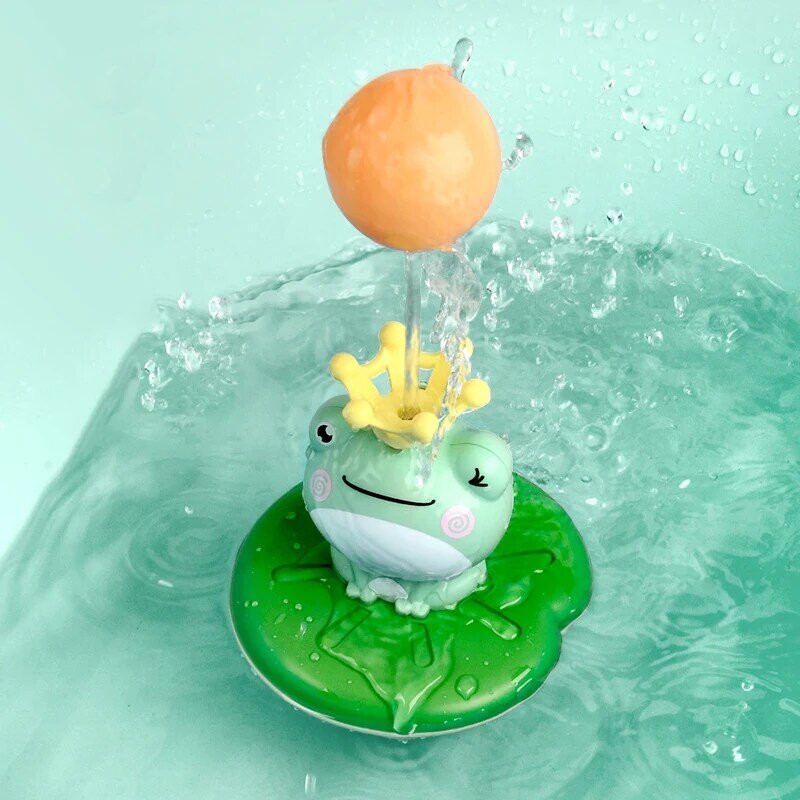 Bad Spielzeug Elektrische Spray Wasser Schwimm Rotation Frosch Sprinkler Dusche Spiel Für Kinder Kid Schwimmen Bad für Kinder Geschenk