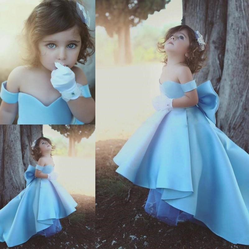 Flower Girl Dress Knee Length Wedding Party Round Collar Sleeveless Chiffon With Ruching Fit 3-16 Years Old Communion