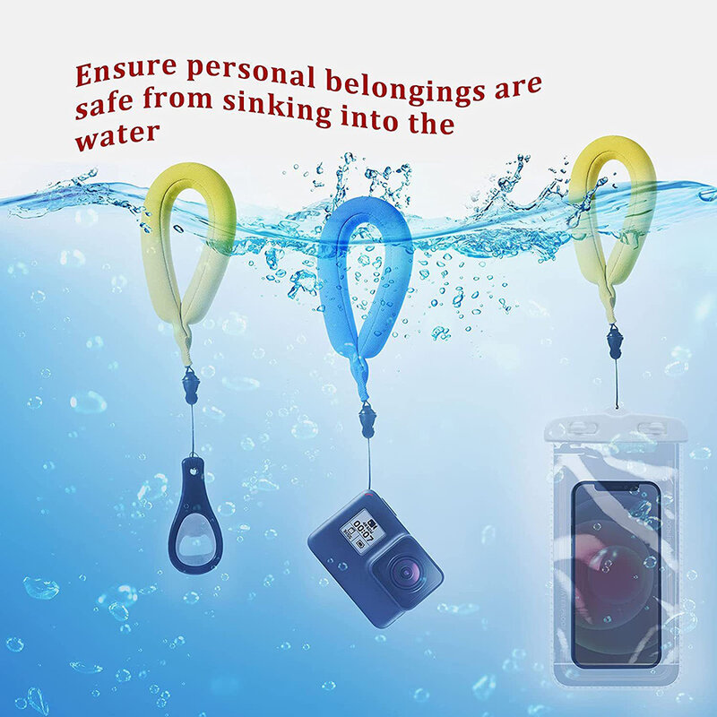 1pc câmera flutuabilidade pulseira de pulso material de mergulho espuma universal cinto flutuante impedindo câmera digital chave celular fromsinking
