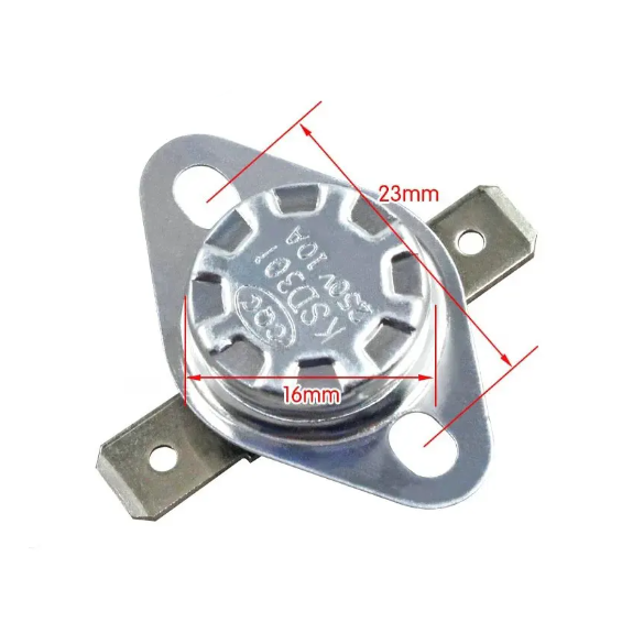 KSD301 temperature sensor 40/80/95/125/135/180-210 degrees ceramic normally closed 16A 250V temperature switch thermostat
