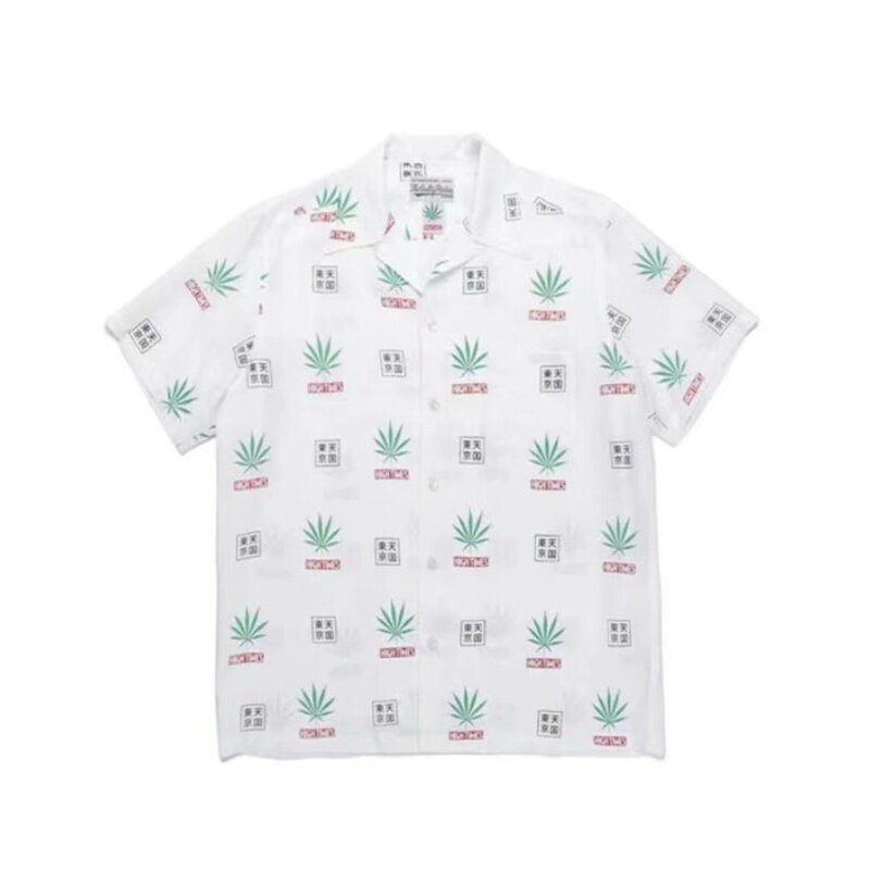 WACKO MARIA Heaven Tokyo Print Koszula z krótkim rękawem Najlepsza jakość Letnia marka Męska damska koszula hawajska Topy