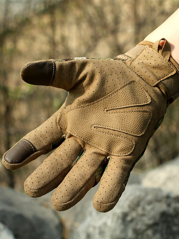 Тактические перчатки с пальцами, Нескользящие сенсорные перчатки