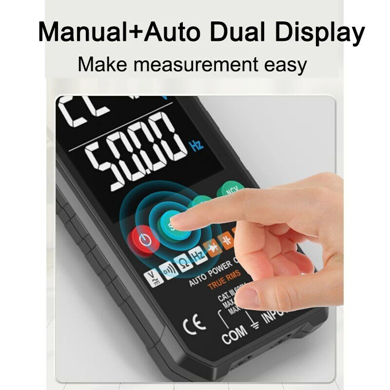 FY107C Smart Digital Multimeter Professionelle Farbe Bildschirm DC NCV Auto Range temp Spannung Kapazität Analog multimetro Tester