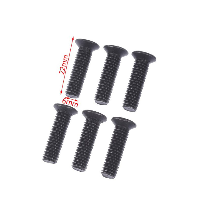 M5 M6 22mm 6Pcs Left Hand Thread Fixing Screw For UNF Drill Chuck Shank Adapter Screw Woodowrking Drill Tool Accessories