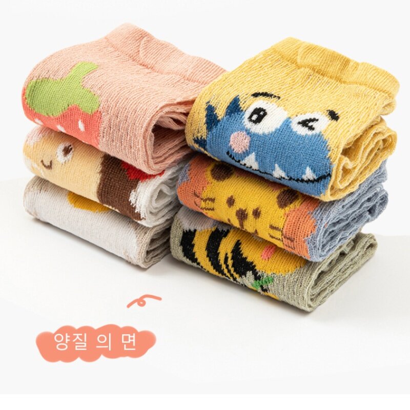 Calcetines largos Multicolor para bebé, medias suaves y transpirables de verano, con dibujos de animales, para el hogar, 2023