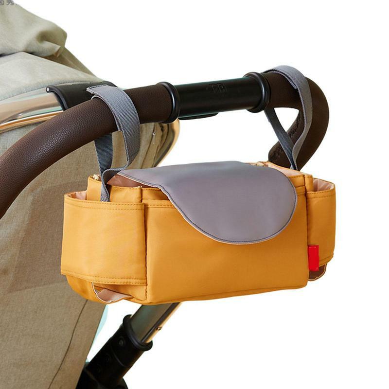 Tas popok gantung tahan air kapasitas besar tas perjalanan ibu kantung air pegangan cangkir ibu hamil pengatur tas Kereta Bayi