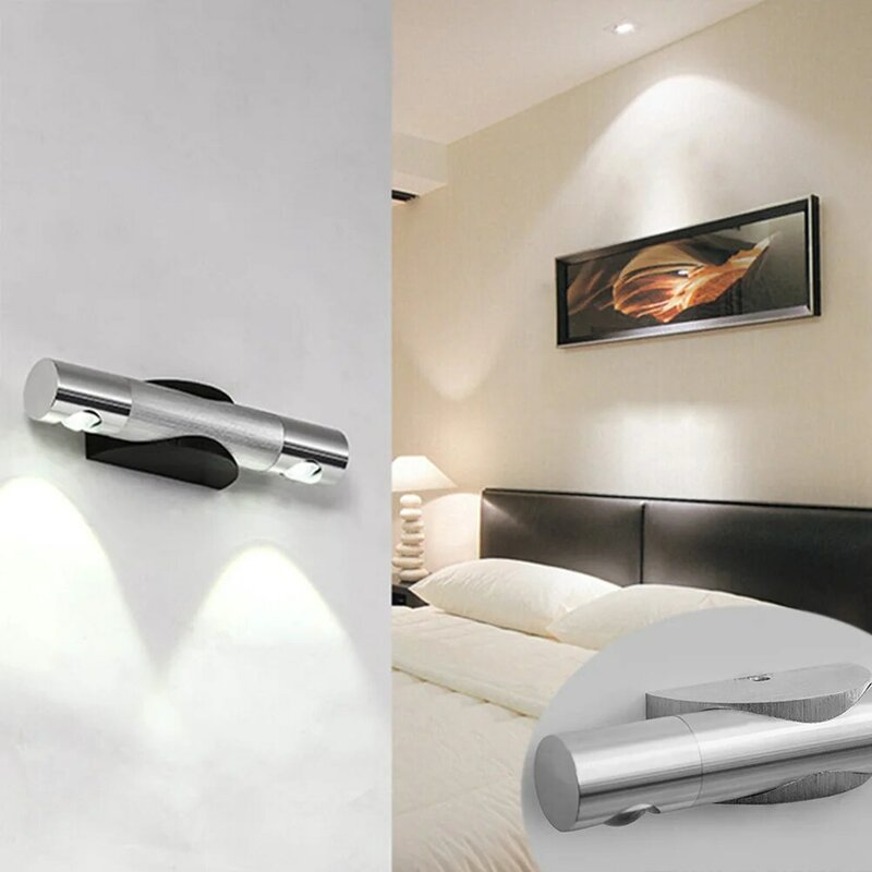 Светодиодная настенная лампа для кровати 85 ~ 265 В переменного тока, гостиничная комната отдыха, ванная комната, спальня, настенная лампа 6 Вт