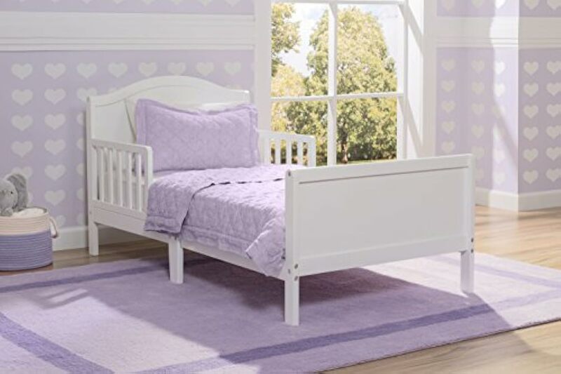 Кроватка для малышей из древесины-Greenguard, золотистая, белая