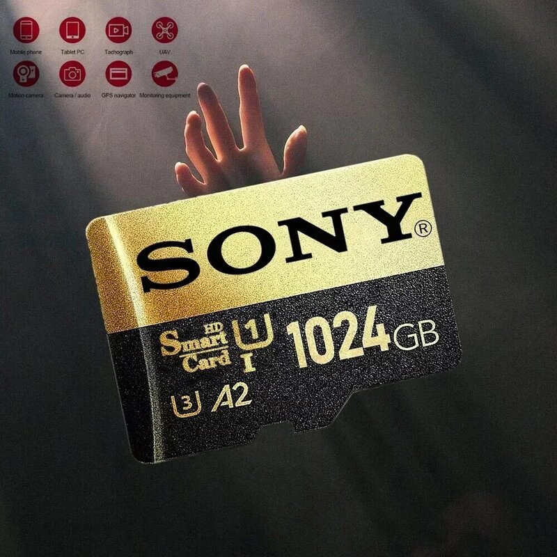 Original SONY 1TB Micro SD Card Memory  TF/SD Card 128GB 256GB 512GB Mini Memory Card Class10 For Camera/Phone 2024 NEW