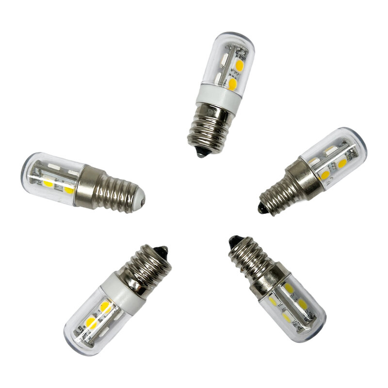 Mini bombilla LED tipo mazorca de maíz, lámparas de 1W para refrigerador, campana extractora, máquina de coser, E14, E12, E17, CA 110V, 220V, 5050 SMD