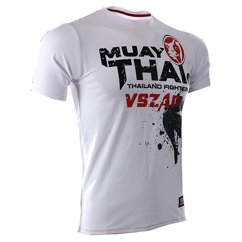 VSZAP-Thailändisches Box-MMA-T-Shirt für Männer, Gym-T-Shirt, Kampf, Kampfsport, Fitness training, Wolf Muay Thai