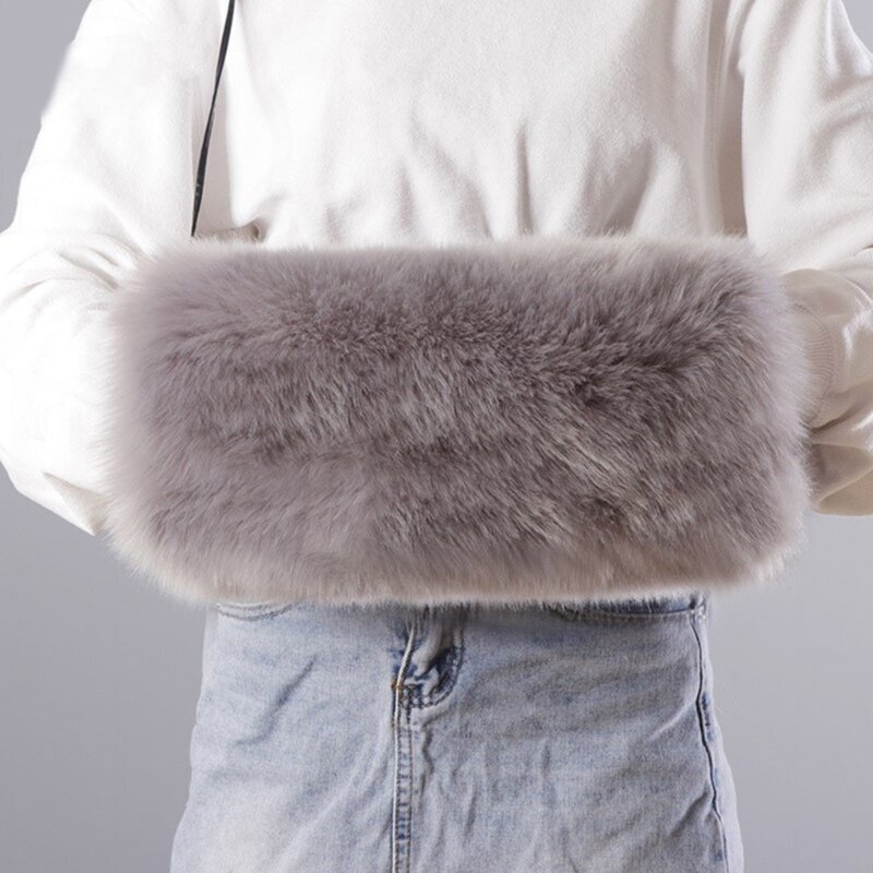 น้ำหนักเบา Thicken Faux Furs มืออุ่นฤดูหนาวกลางแจ้งเดินป่ามืออุ่น Dropship