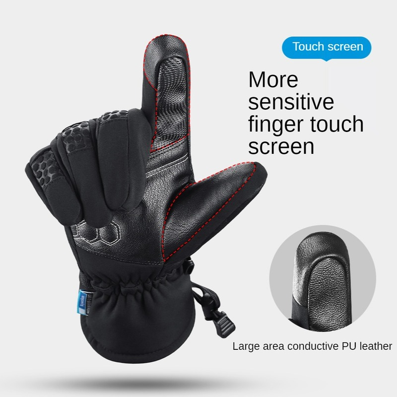 M L Xl 1 paio di guanti da moto invernali Touch Screen guanti da sci impermeabili caldi guanti sportivi guanti da pesca