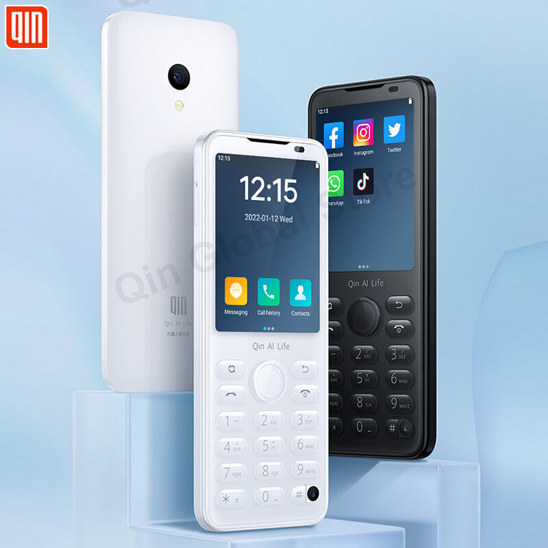 Qin-F21 Pro Smart Touch Screen Telefone, Android Play Store, Wi-Fi, Bluetooth 5.0, Dual Qin Versão Global, 2120mAh, 3GB, 32GB