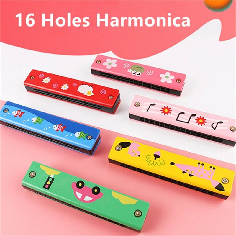 Kinderen Kinderen Harmonica 16 Holes Trekken Kids \ 'Aandacht Mond Orgel Muziekinstrument Houten Duurzaam Hoge Kwaliteit