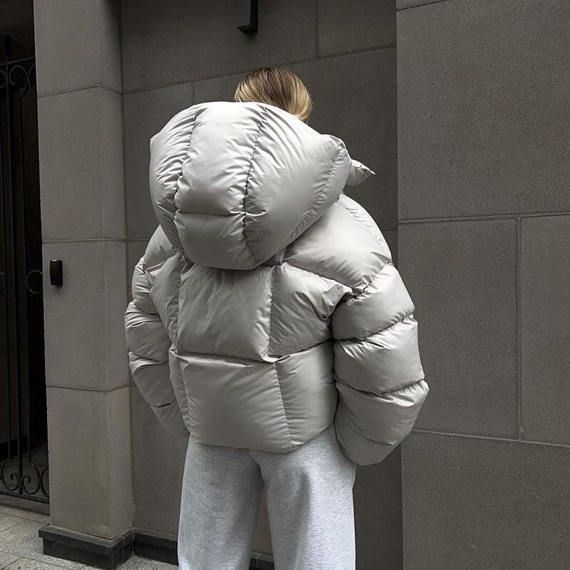 Женское теплое пальто с капюшоном, толстое хлопковое пальто для отдыха, T286, новинка зимнего сезона 2023