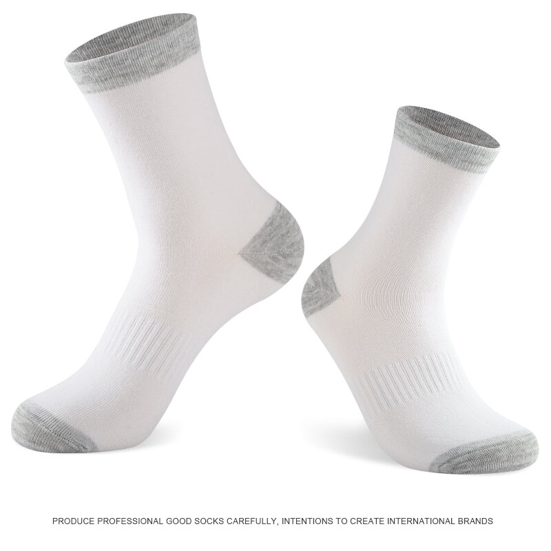 6 Pairs High Quality Mid-tube Men's Socks Black Leisure Sports Socks Cotton Walking Running Long Socks For Male Gifts Size 38-45
