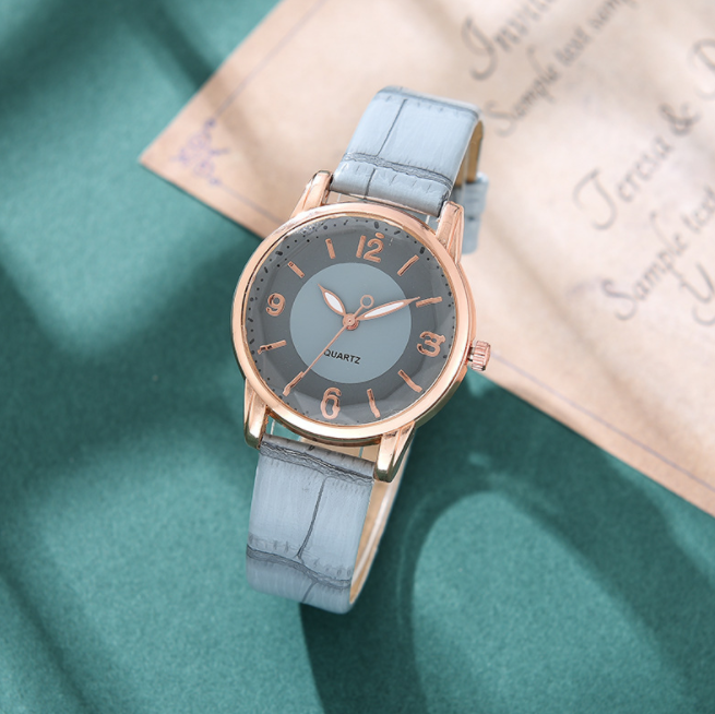 대나무 모양 스트랩 시계 패션 쿼츠 아날로그 손목시계, 여성용 심플 시계