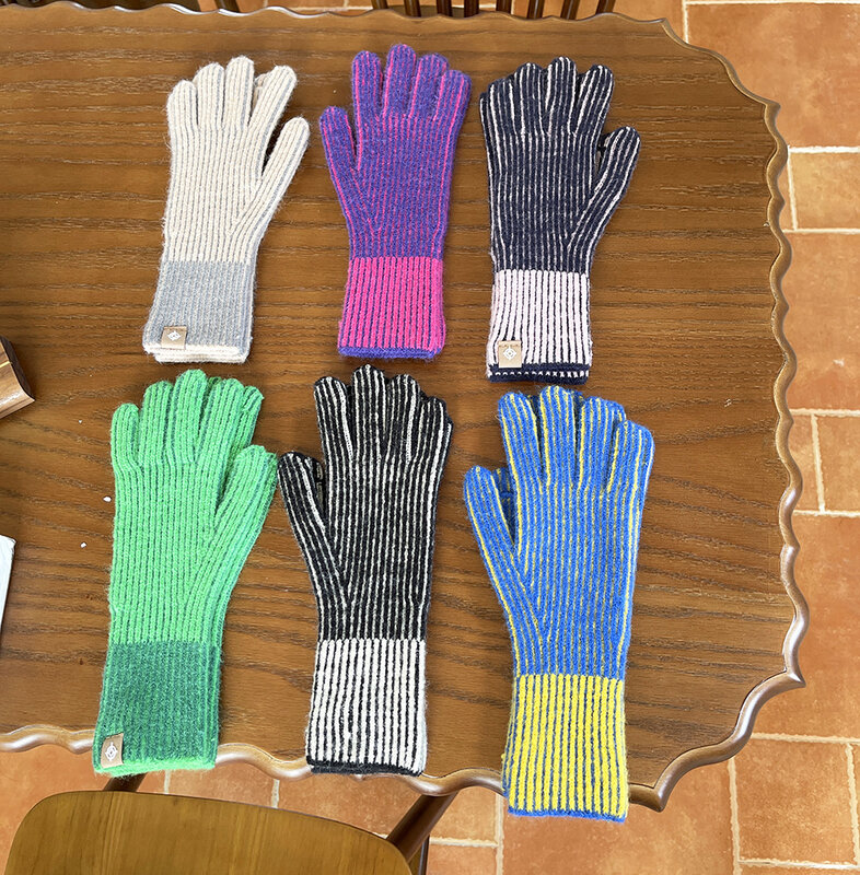 Mode Touchscreen Strick handschuhe Frauen Winter handschuhe warme Reit handschuhe solide flauschige Arbeits handschuhe y2k harajuku kawaii Handschuhe