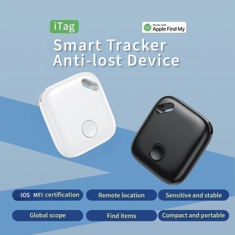 Smart Mini GPS Tracker, Posicionamento Global, Dispositivo Anti-Loss Finder para Crianças, Chave, Carteira, Animais de estimação, Trabalhar com IOS, Sistema Find My App