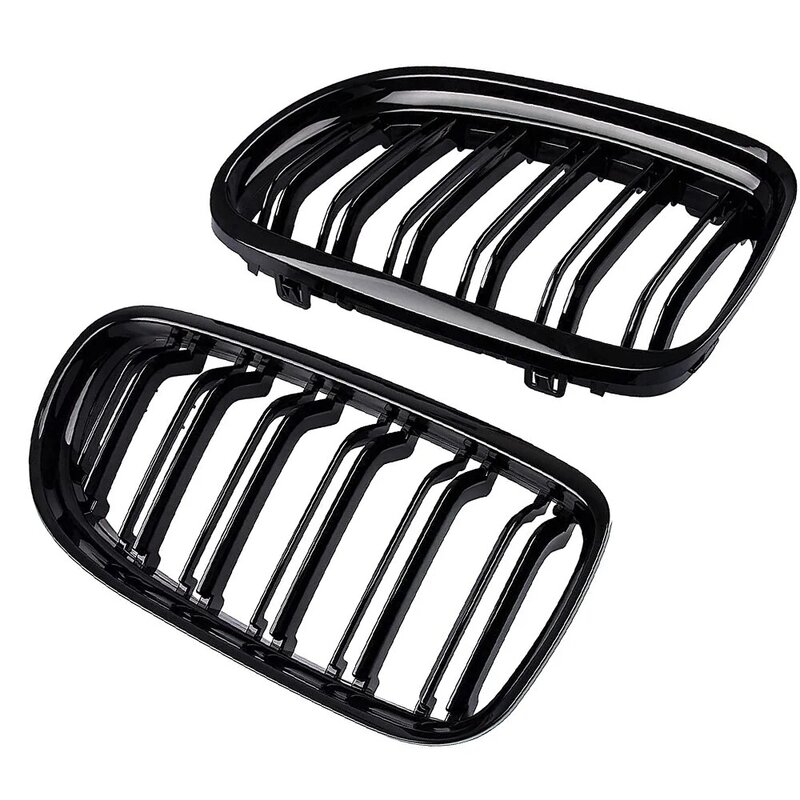 High Quality Car Grille  Front Bumper Grill Double Slats Gloss Black Car Styling For BMW 3 Series E90 E91 2009 2010 2011 2012
